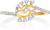 Karatcraft Princess crown Yellow Gold Diamond 18 K Ring