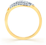 Karatcraft Style curves Yellow Gold Diamond 18 K Ring