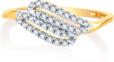 Karatcraft Style curves Yellow Gold Diamond 18 K Ring