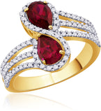 Karatcraft Duilla Ruby Gold Diamond 18 K Ring