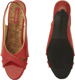 Lord's Red Women's Slingback Peeptoes Women Heels
