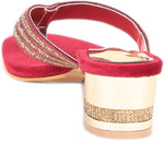 Adorn A10-25206 Red Women Heels