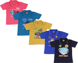 Provalley Printed Boy's Polo Neck T-Shirt