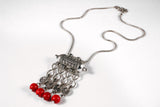 Dhrohar Tibiten Red Beads Silver Plated Alloy Necklace