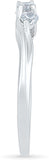 Radiant Bay Wish Trio White Gold Diamond 18 K Ring
