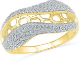 Radiant Bay Best of Halo for women Yellow Gold Diamond 14 K Ring