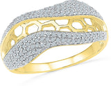 Radiant Bay Best of Halo for women Yellow Gold Diamond 14 K Ring