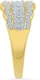 Radiant Bay Charismatic Yellow Gold Diamond 14 K Ring