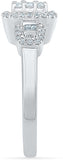 Radiant Bay Plenteous White Gold Diamond 14 K Ring