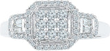 Radiant Bay Plenteous White Gold Diamond 14 K Ring