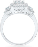 Radiant Bay Plenteous White Gold Diamond 14 K Ring