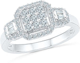 Radiant Bay Plenteous White Gold Diamond 14 K Ring