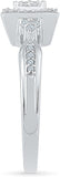 Radiant Bay Significant Square White Gold Diamond 18 K Ring