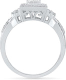 Radiant Bay Significant Square White Gold Diamond 18 K Ring