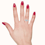 Radiant Bay Significant Square White Gold Diamond 18 K Ring