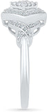 Radiant Bay Striking Square White Gold Diamond 18 K Ring