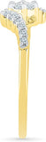 Radiant Bay Floral Flakes Yellow Gold Diamond 18 K Ring