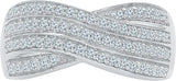 Radiant Bay Ripples White Gold Diamond 14 K Ring