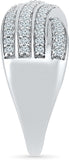 Radiant Bay Ripples White Gold Diamond 14 K Ring