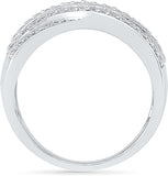 Radiant Bay Ripples White Gold Diamond 14 K Ring