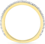 Radiant Bay Blend Yellow Gold Diamond 18 K Ring
