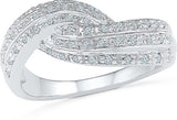 Radiant Bay Brilliant Knot White Gold Diamond 18 K Ring