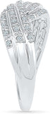 Radiant Bay Brilliant Knot White Gold Diamond 18 K Ring