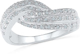 Radiant Bay Brilliant Knot White Gold Diamond 18 K Ring