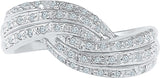 Radiant Bay Brilliant Knot White Gold Diamond 18 K Ring