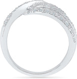 Radiant Bay Brilliant Knot White Gold Diamond 18 K Ring