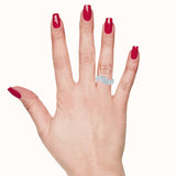 Radiant Bay Brilliant Knot White Gold Diamond 18 K Ring