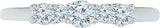 Radiant Bay Flawless Five White Gold Diamond 14 K Ring