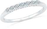 Radiant Bay Seven Stone White Gold Diamond 18 K Ring