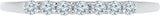 Radiant Bay Seven Stone White Gold Diamond 18 K Ring