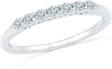 Radiant Bay Seven Stone White Gold Diamond 18 K Ring