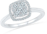 Radiant Bay Five Stone White Gold Diamond 18 K Ring