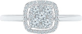 Radiant Bay Five Stone White Gold Diamond 18 K Ring