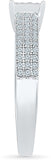 Radiant Bay Studded Square White Gold Diamond 18 K Ring