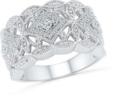 Radiant Bay Gold Goddess Sterling Silver Diamond Ring