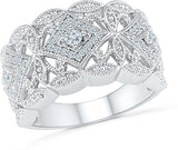 Radiant Bay Gold Goddess Sterling Silver Diamond Ring