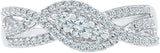 Radiant Bay Flourishing Infinity White Gold Diamond 14 K Ring