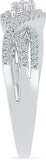 Radiant Bay Flourishing Infinity White Gold Diamond 14 K Ring