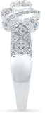 Radiant Bay Statusque White Gold Diamond 18 K Ring