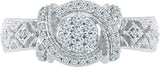 Radiant Bay Statusque White Gold Diamond 18 K Ring