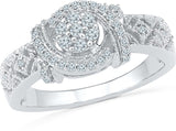 Radiant Bay Statusque White Gold Diamond 14 K Ring