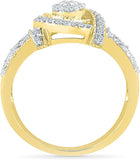 Radiant Bay Statusque Yellow Gold Diamond 18 K Ring
