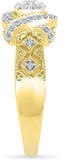 Radiant Bay Statusque Yellow Gold Diamond 18 K Ring
