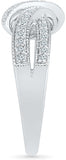 Radiant Bay Sumptous Infinity Knot White Gold Diamond 14 K Ring