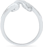 Radiant Bay Sumptous Infinity Knot White Gold Diamond 14 K Ring