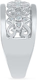 Radiant Bay Royal Décor White Gold Diamond 18 K Ring